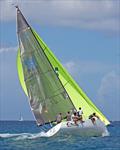 Team Whistler (J/105) battle to keep the spinnaker flying on the tight reach - Barbados Sailing Week 2018 © Peter Marshall / BSW