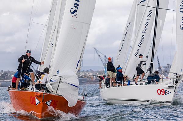 2017 International Masters Regatta day 1 photo copyright Cynthia Sinclair taken at San Diego Yacht Club and featuring the J105 class