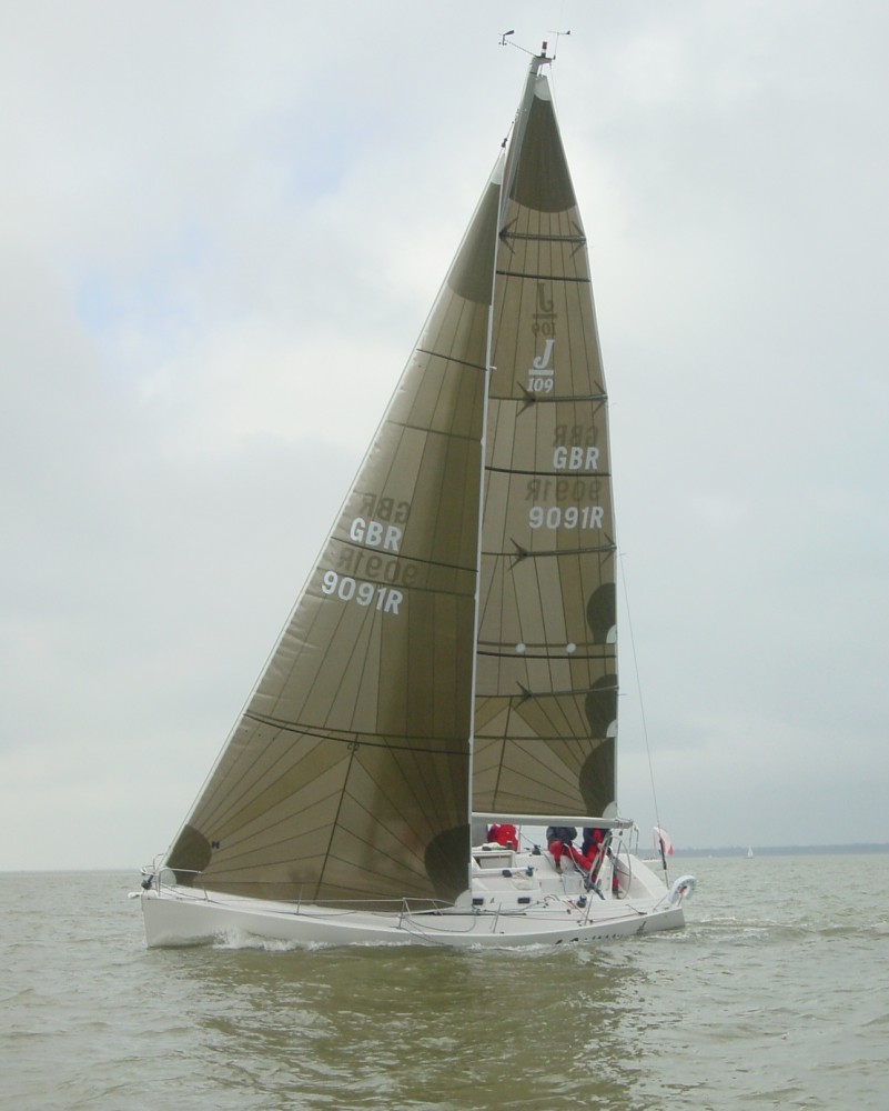 A Hyde Sails powered J109 photo copyright Paul Austin taken at  and featuring the J109 class