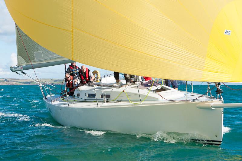 Dan Buckley's J109 'Justus' from Kinsale Yacht Club on day 3 of the CH Marine Autumn Series at Crosshaven photo copyright Robert Bateman taken at Royal Cork Yacht Club and featuring the J109 class