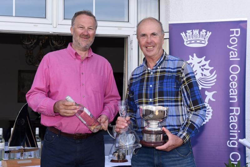 Robert Stiles triumphs with Diamond Jem in the J/109 fleet, collecting trophies presented by Stephen Anderson, Vice-Commodore of RORC at the Vice Admiral's Cup - photo © Rick Tomlinson / www.rick-tomlinson.com