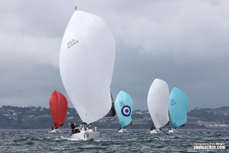 Landsail Tyres J-Cup in Partnership with B&G day 1 photo copyright Tim Wright / www.photoaction.com taken at Royal Torbay Yacht Club and featuring the J109 class