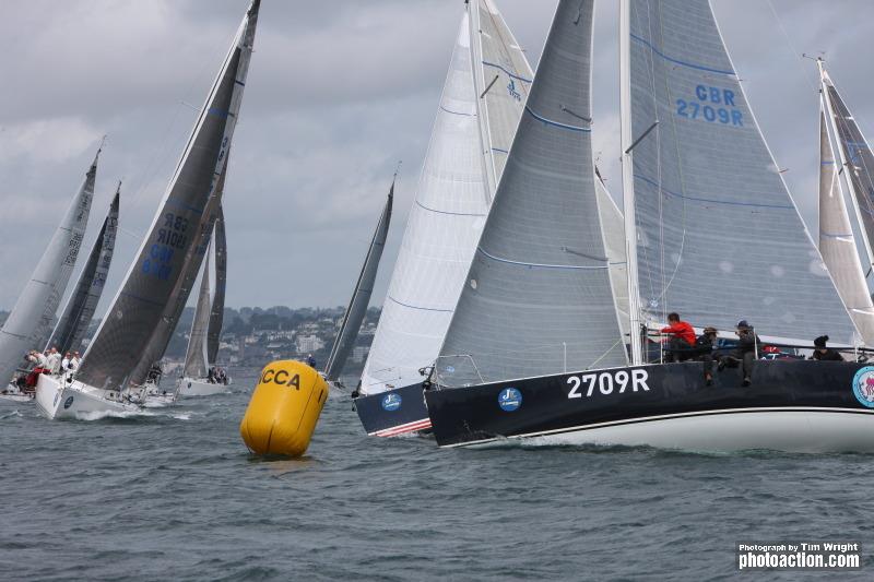 David Richards' J/109 Jumping Jellfish on day 3 of the Landsail Tyres J-Cup in Partnership with B&G photo copyright Tim Wright / www.photoaction.com taken at Royal Torbay Yacht Club and featuring the J109 class