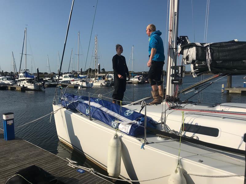 Mojito preparing for racing at the start of the Pwllheli Autumn and Challenge Series photo copyright Vicky Cox taken at Pwllheli Sailing Club and featuring the J109 class