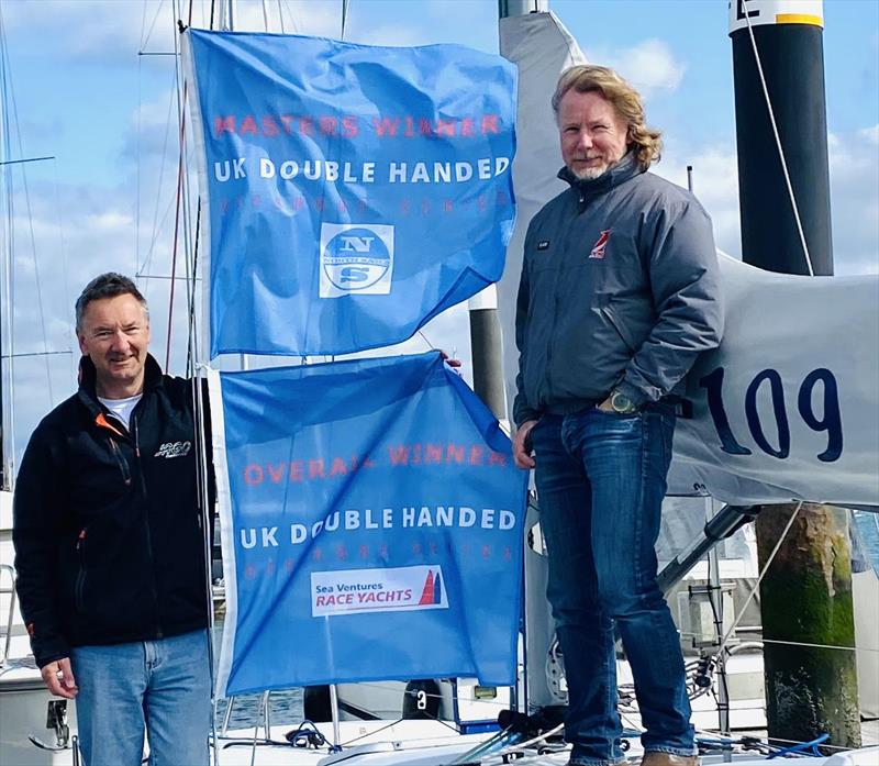 UK Double Handed Offshore Series - Jago (Mike Yates and Eivind Bøymo-Malm) photo copyright James Moreland taken at Royal Ocean Racing Club and featuring the J109 class