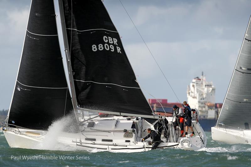 Mojo Risin, J109 during HYS Hamble Winter Series Race Week 1 - photo © Paul Wyeth / Hamble Winter Series