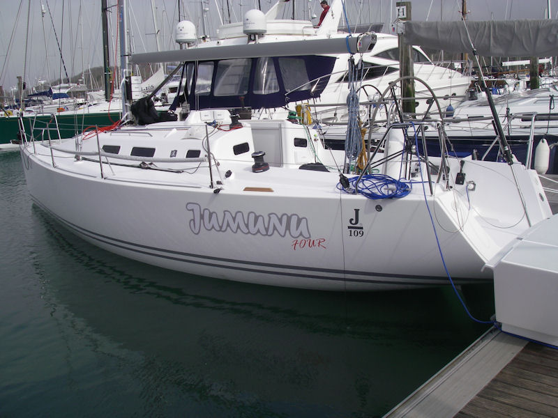 Alistair Ray’s brand new J/109, Jumunu Four photo copyright Becci Epplett taken at  and featuring the J109 class