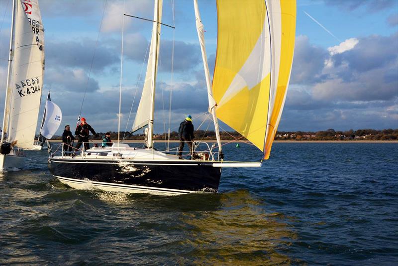 'Jaygo' in the Hamble River Early Bird Wednesday Series 2018 - race 1 photo copyright Trevor Pountain taken at Hamble River Sailing Club and featuring the J109 class