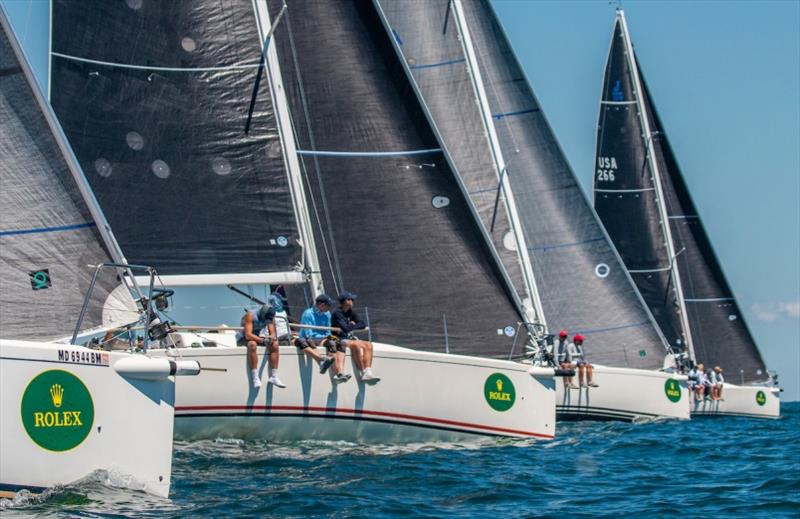 J109 fleet - Rolex NYYC Race Week at Newport - Day 2 photo copyright Rolex / Daniel Forster taken at New York Yacht Club and featuring the J109 class