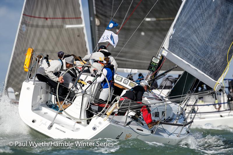 Jiraffe - Autumn IRC Championships during week 1 of the HYS Hamble Winter Series photo copyright Paul Wyeth / www.pwpictures.com taken at Hamble River Sailing Club and featuring the J109 class