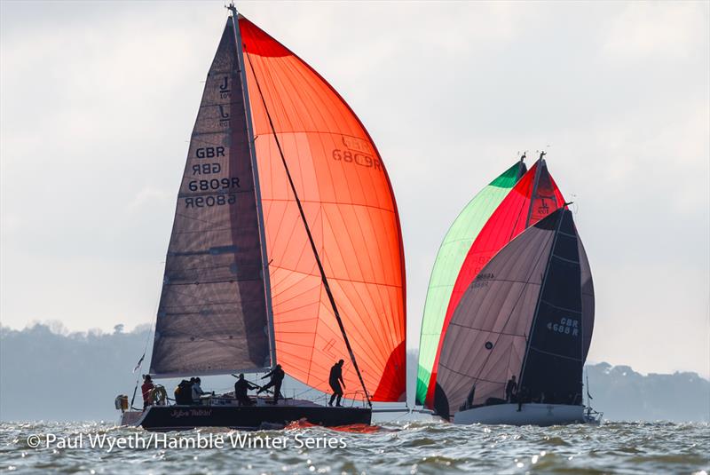 Jybe Talkin during the HYS Hamble Winter Series week 5 photo copyright Paul Wyeth / www.pwpictures.com taken at Hamble River Sailing Club and featuring the J109 class