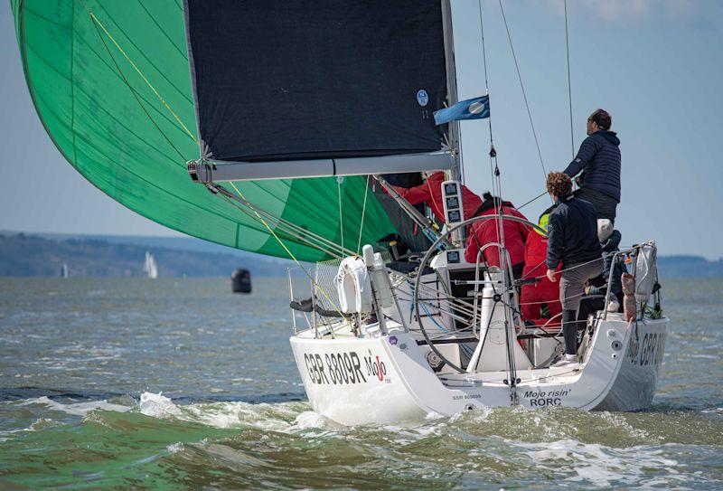 Mojo risin' on week 4 of Warsash Spring Series supported by Helly Hansen photo copyright Andrew Adams / www.marineproductions.co.uk taken at Warsash Sailing Club and featuring the J109 class