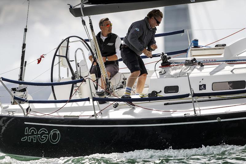 Mike Yates' J/109 JAGO racing two-handed with Eivind Bøymo-Malm photo copyright Paul Wyeth taken at Royal Ocean Racing Club and featuring the J109 class