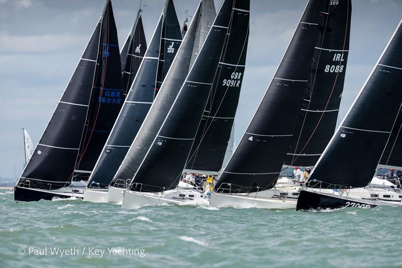 J109 Start - Key Yachting J-Cup Regatta 2022 photo copyright Paul Wyeth / Key Yachting taken at Royal Ocean Racing Club and featuring the J109 class