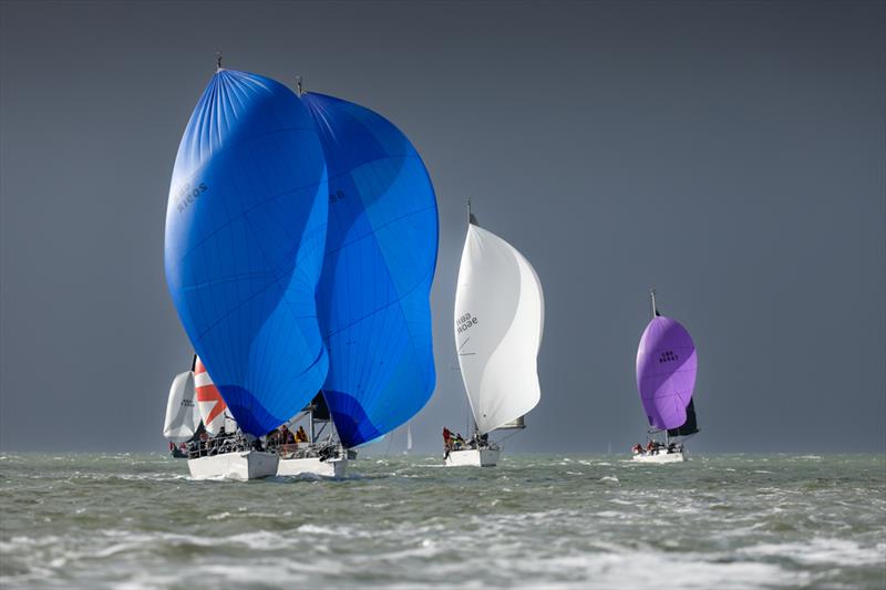 Joule, J109, Jybe Talkin during 2022 Hamble Winter Series week 5 photo copyright Paul Wyeth / CWL taken at Hamble River Sailing Club and featuring the J109 class