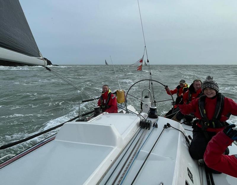 On board Mojito during Pwllheli Winter Series week 2 photo copyright Ben Cartwright taken at Pwllheli Sailing Club and featuring the J109 class