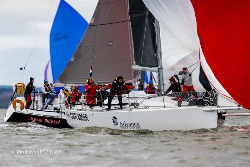 Mojo Risin - 42nd Hamble Winter Series - Week 5 photo copyright Paul Wyeth / www.pwpictures.com taken at Hamble River Sailing Club and featuring the J109 class