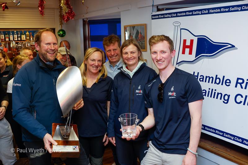 Mojo Risin wins The Paul Heys Trophy - Hamble Winter Series 2025 Race Week 8 photo copyright Paul Wyeth / www.pwpictures.com taken at Hamble River Sailing Club and featuring the J109 class