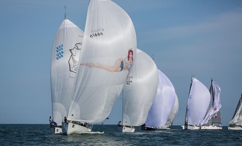 J111's downwind lead by George Gamble's 'My Sharona' on day 2 at Charleston Race Week photo copyright Sperry Charleston Race Week / Brian Carlin taken at Charleston Yacht Club and featuring the J111 class