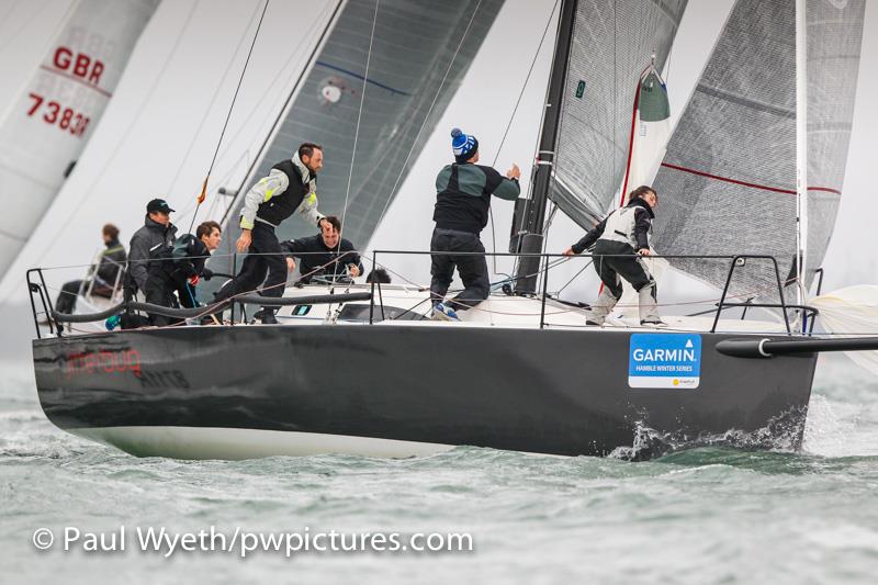 Garmin Hamble Winter Series - day 5 in early November photo copyright Paul Wyeth / www.pwpictures.com taken at Hamble River Sailing Club and featuring the J111 class