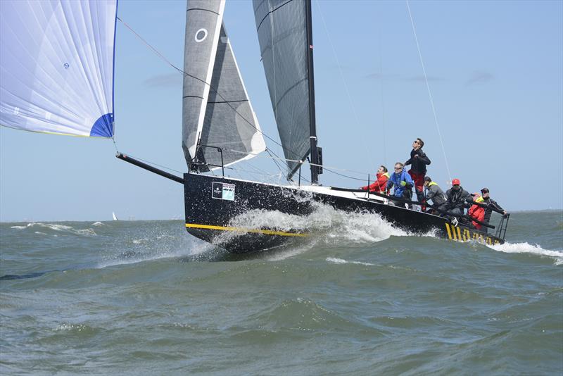 Upwind the waves are painful, but downwind, they're a surfer's paradise on day 2 at Sperry Charleston Race Week photo copyright Charleston Race Week / Tim Wilkes taken at Charleston Yacht Club and featuring the J111 class