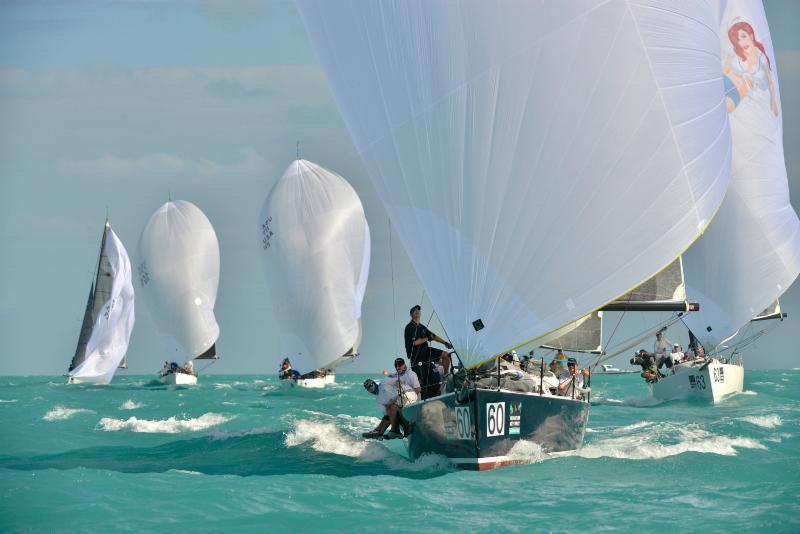 /111's training on the Division 1 course area at Quantum Key West Race Week photo copyright Quantum Key West Race Week / www.PhotoBoat.com taken at Storm Trysail Club and featuring the J111 class