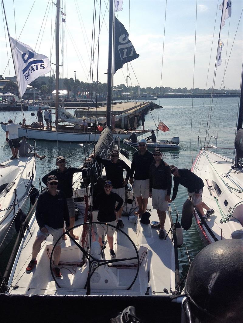 Australian J/111 fleet at Festival of Sails, Geelong photo copyright Sandra Entwistle taken at Royal Geelong Yacht Club and featuring the J111 class