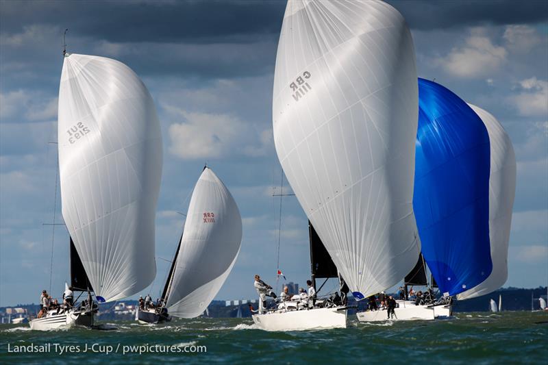 McFly leads the J/111 Class at the 2020 Landsail Tyres J-Cup photo copyright Paul Wyeth / www.pwpictures.com taken at Royal Ocean Racing Club and featuring the J111 class