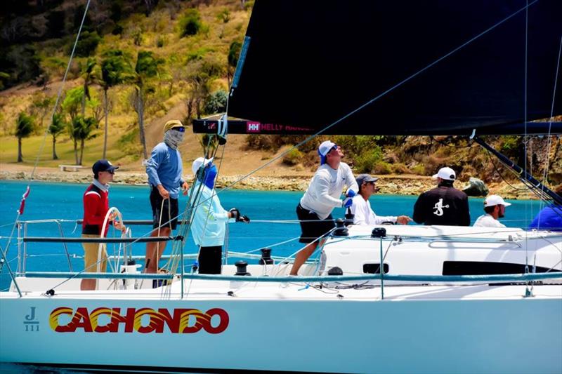 2021 St. Thomas International Regatta Day 2: Puerto Rico's Marco Teixidor driving his new J/111, Cachondo photo copyright Dean Barnes taken at St. Thomas Yacht Club and featuring the J111 class