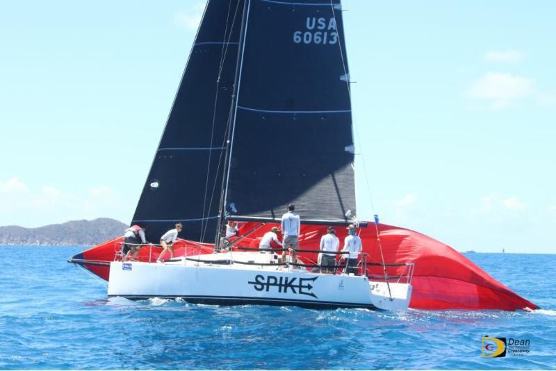 Dean The Sportsman captures the kite moment on Sam Talbot's J111 Spike - 2018 BVI Spring Regatta photo copyright Dean taken at Royal BVI Yacht Club and featuring the J111 class