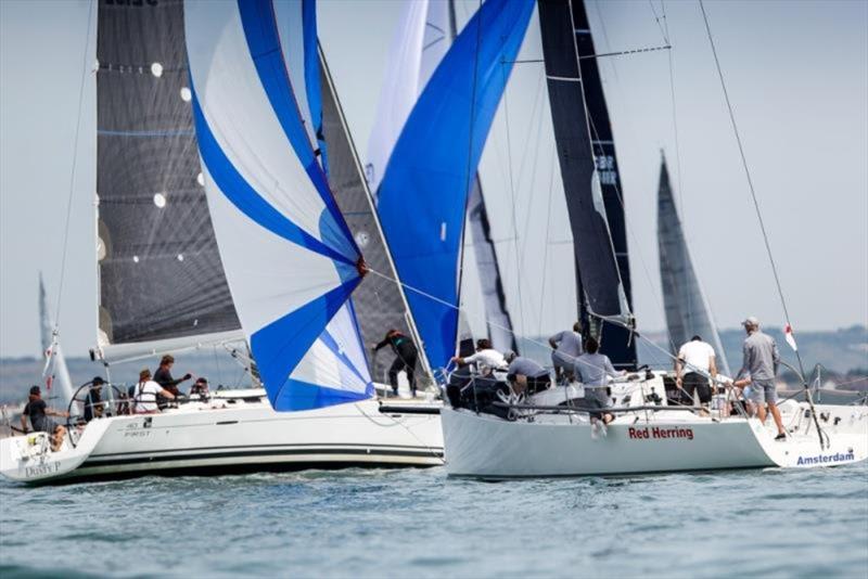 Jan van Berne's J/111 Red Herring and Richard Patrick's First 40 Dusty P photo copyright Paul Wyeth taken at Royal Southern Yacht Club and featuring the J111 class