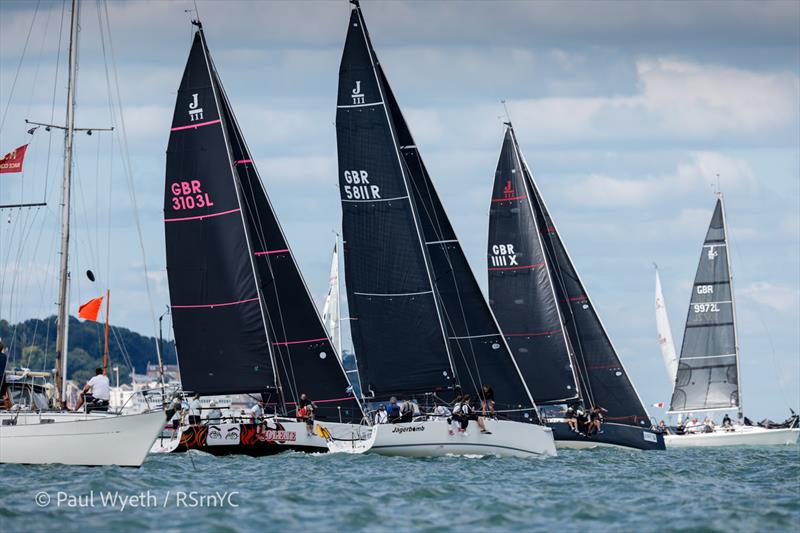 J111 Start during the Salcombe Gin July Regatta at the Royal Southern YC photo copyright Paul Wyeth / RSrnYC taken at Royal Southern Yacht Club and featuring the J111 class