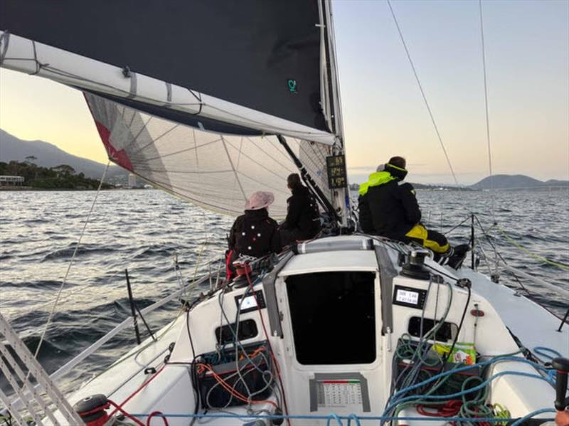 The final stretch into Hobart and the finishing line photo copyright Peter Gustafsson taken at  and featuring the J111 class
