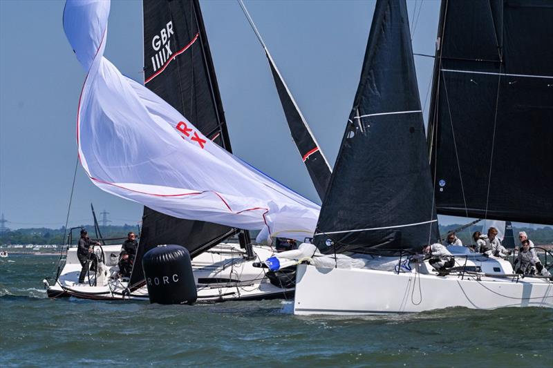 J/111 class on Super Saturday at the RORC Vice Admiral's Cup 2023 photo copyright Rick Tomlinson / RORC taken at Royal Ocean Racing Club and featuring the J111 class