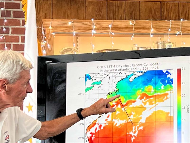 The big topic was naturally the Gulf Stream, and how to avoid sailing in wind against the current. Frank Bohlen and other experts were pretty clear that going east of rhumbline would be the safest option - photo © Peter Gustaffson