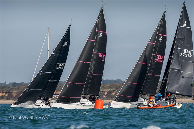 J111 start during 42nd Hamble Winter Series - Week 1 photo copyright Paul Wyeth / www.pwpictures.com taken at Hamble River Sailing Club and featuring the J111 class