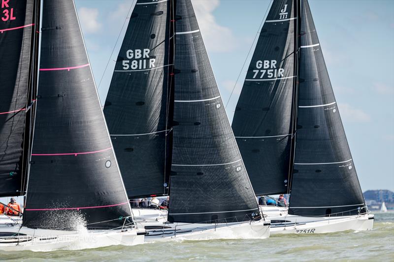 J111 Start, Hamble Winter Series 2024 photo copyright Paul Wyeth / HWS taken at Hamble River Sailing Club and featuring the J111 class