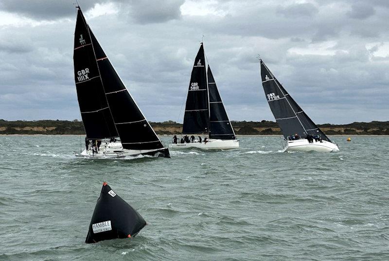 J111 start - Hamble Winter Series 2025 Race Week 3 photo copyright Peter Bateson taken at Hamble River Sailing Club and featuring the J111 class