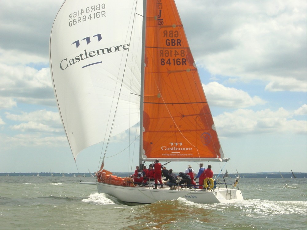 The Hyde Sails powered J120 'Freckles' at the IRC nationals photo copyright Paul Austin taken at  and featuring the J120 class