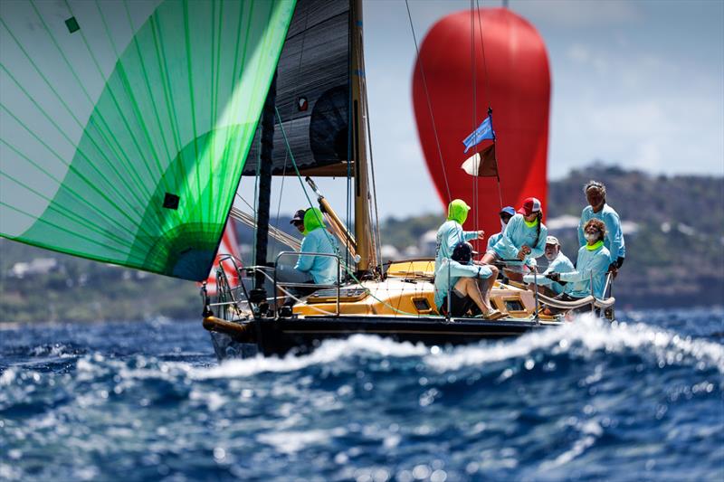 Having a blast on the J/120 J-Aguar - chartered to a team of dinghy sailors from Sag Harbor, Long Island USA at Antigua Sailing Week 2023 - photo © Paul Wyeth / www.pwpictures.com