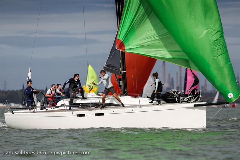 Christopher Daniels' J/122 Juno on day 2 of the 2020 Landsail Tyres J-Cup photo copyright Paul Wyeth / www.pwpictures.com taken at Royal Ocean Racing Club and featuring the J/122 class