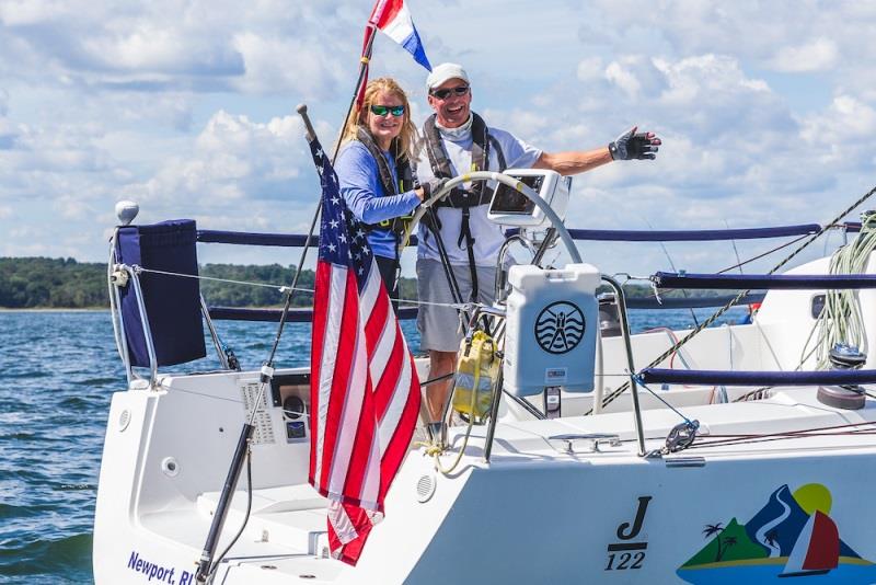 Mary Martin and Eric Irwin, owners of the J/122 Alliance 52770 photo copyright Bill Shea Photography taken at  and featuring the J/122 class