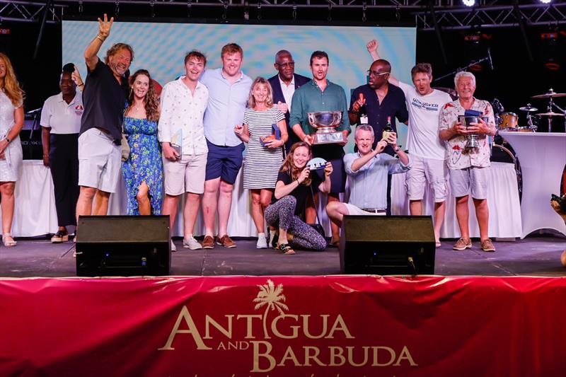 Tony & Sally Mack's team on J/122 McFly on El Ocaso (GBR) win the Lord Nelson Trophy and a haul of silverware at Antigua Sailing Week - photo © Paul Wyeth / pwpictures.com