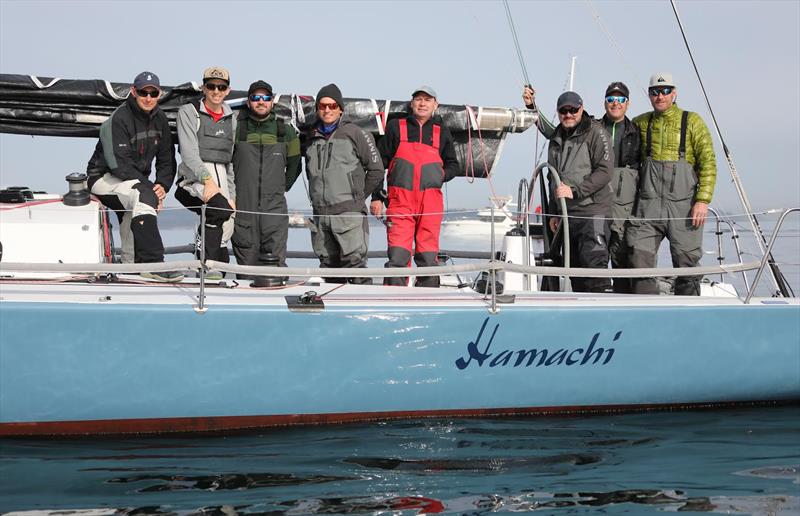 The Hamachiu crew, before social distancing became the norm photo copyright Image courtesy of Hamachi/Jan Anderson taken at Corinthian Yacht Club of Seattle and featuring the J133 class