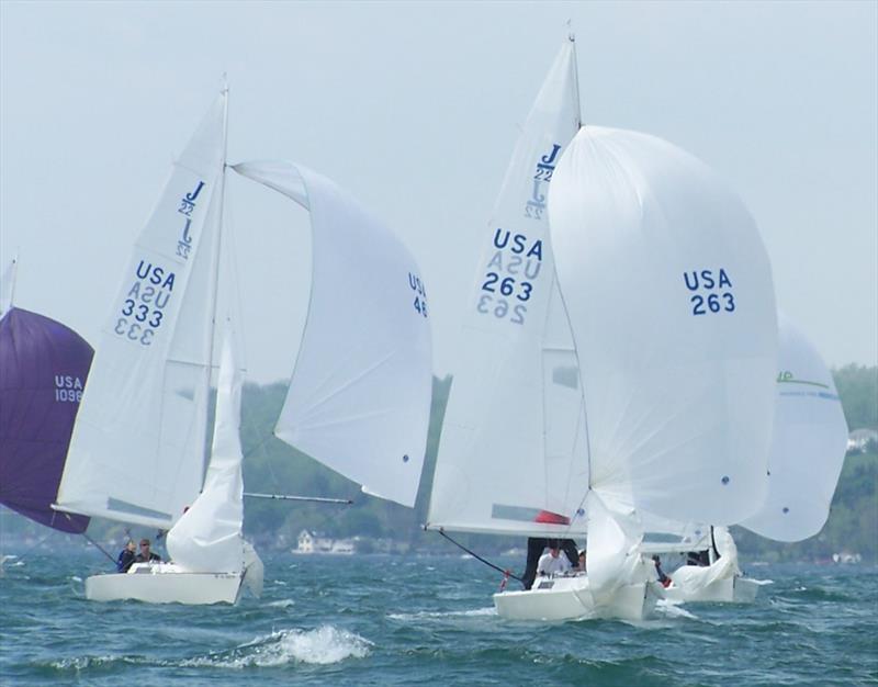 Racecourse action at the Jackrabbit J/22 Regatta photo copyright Jackrabbit J/22 Regatta taken at Canandaigua Yacht Club and featuring the J/22 class