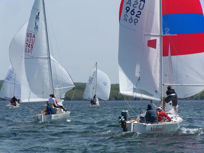 Racecourse action at the Jackrabbit J/22 Regatta photo copyright Jackrabbit J/22 Regatta taken at Canandaigua Yacht Club and featuring the J/22 class