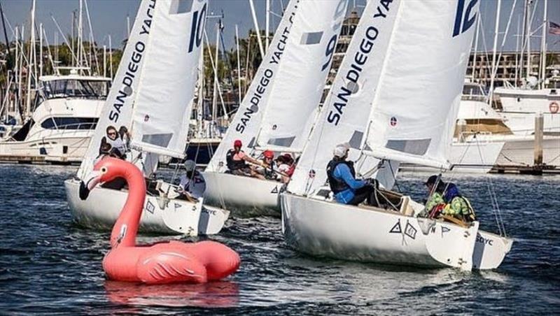 Women's Winter J/22 Invitational Regatta photo copyright Cynthia Sinclair taken at San Diego Yacht Club and featuring the J/22 class