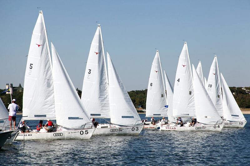 J/22 racecourse action on the waters off of the Fort Worth Boat Club photo copyright the Fort Worth Boat Club taken at Fort Worth Boat Club and featuring the J/22 class