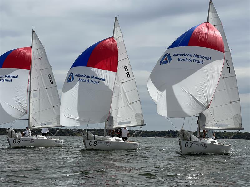 J/22 racecourse action on the waters off of the Fort Worth Boat Club - photo © the Fort Worth Boat Club