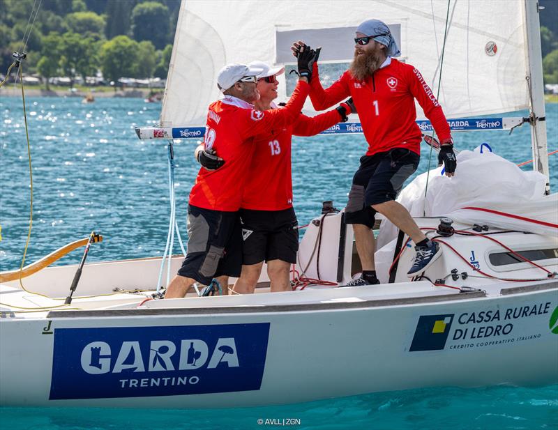 Eric Monnin, Ute Wagner Monnin, Marc Monnin, winners - 15th OM International Ledro Match Race - photo © AVLL / ZGN